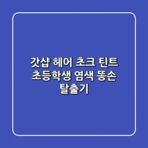 갓샵 헤어 초크 틴트, 초등학생 염색 똥손 탈출기!