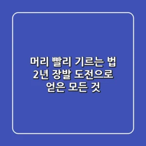 머리 빨리 기르는 법: 2년 장발 도전으로 얻은 모든 것!