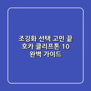 조깅화 선택 고민 끝! 호카 클리프톤 10 완벽 가이드