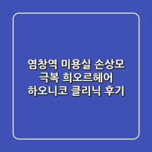 [염창역 미용실] 손상모 극복! 희오르헤어 하오니코 클리닉 후기