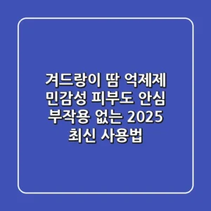 겨드랑이 땀 억제제: 민감성 피부도 안심! 부작용 없는 2025 최신 사용법