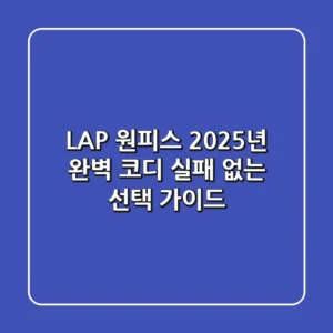 LAP 원피스, 2025년 완벽 코디 & 실패 없는 선택 가이드