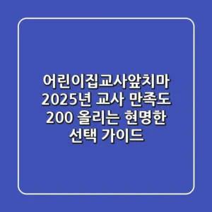 어린이집교사앞치마 2025년, 교사 만족도 200% 올리는 현명한 선택 가이드