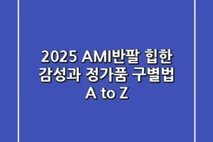 2025 AMI반팔, 힙한 감성과 정가품 구별법 A to Z