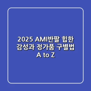 2025 AMI반팔, 힙한 감성과 정가품 구별법 A to Z