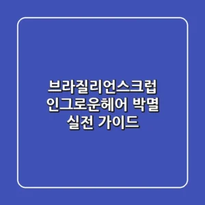 브라질리언스크럽: 인그로운헤어 박멸! 실전 가이드