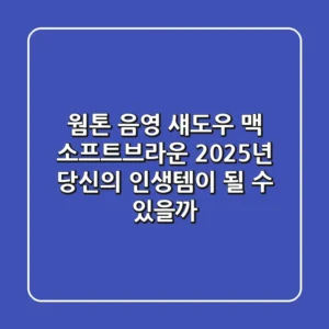 웜톤 음영 섀도우, 맥 소프트브라운! 2025년 당신의 인생템이 될 수 있을까?